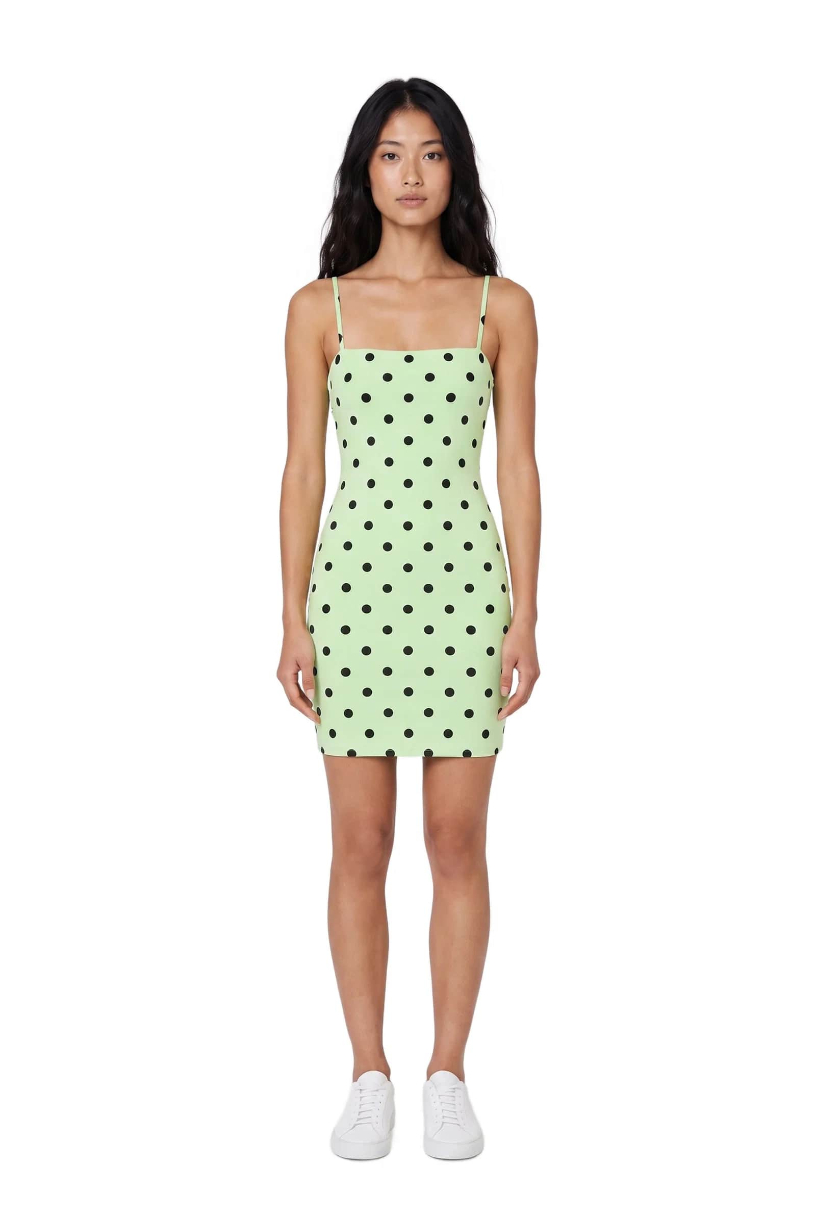Light Green Polka Dot Slip Dress