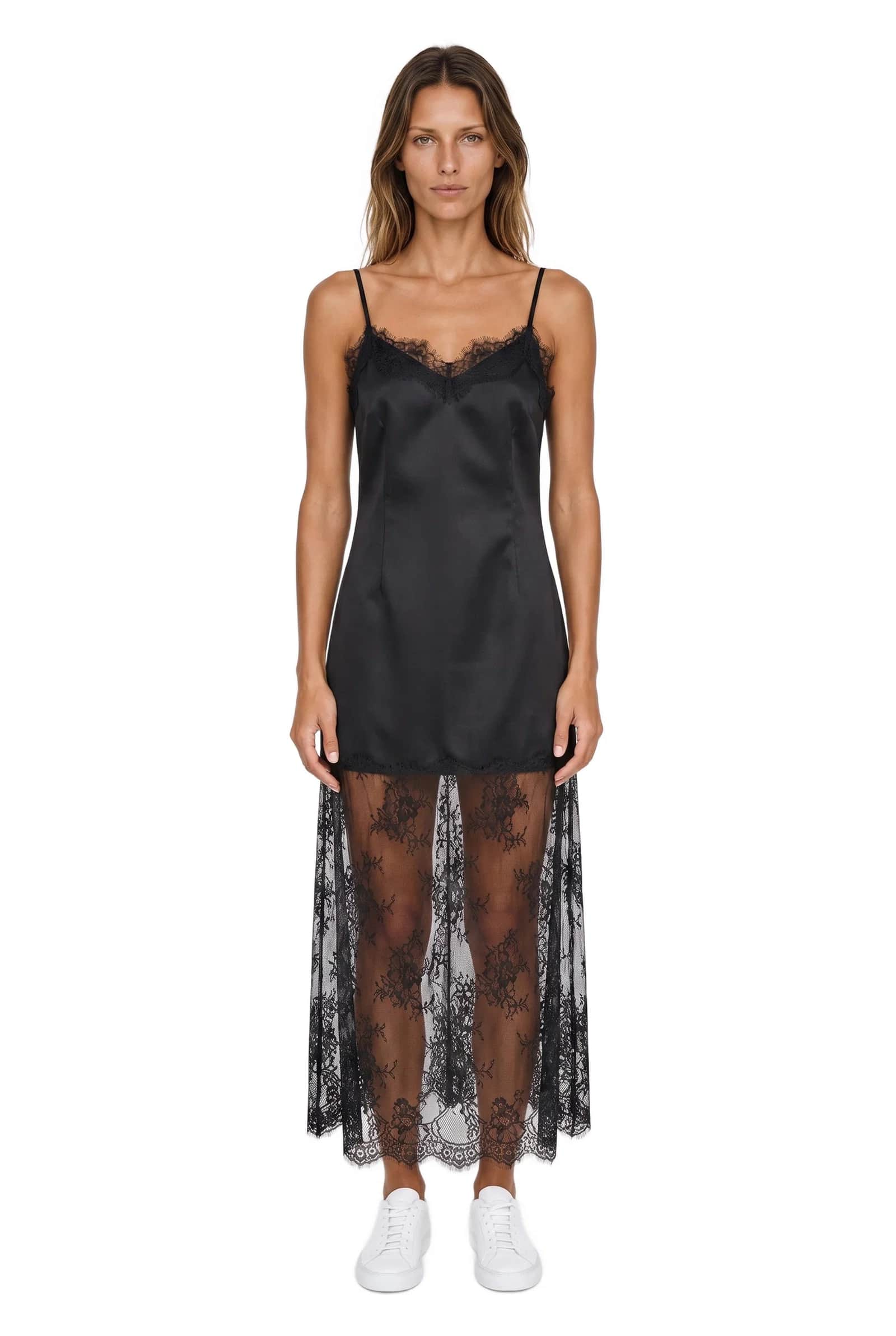 Black Lace Slip Dress