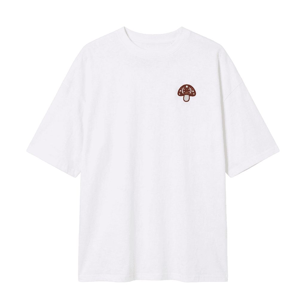 Mushroom Embroidered T-Shirt
