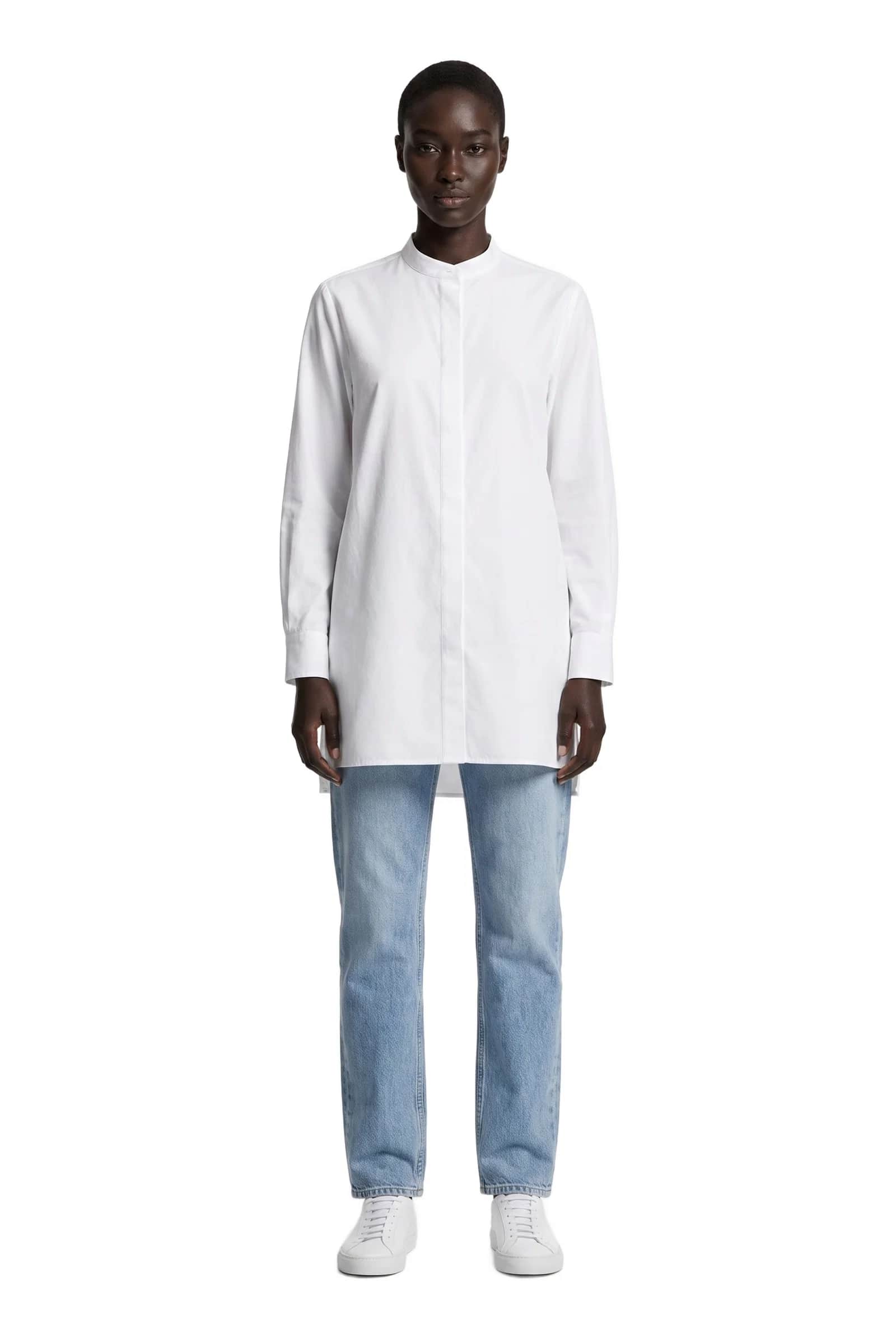 Band Collar Tunic Shirt