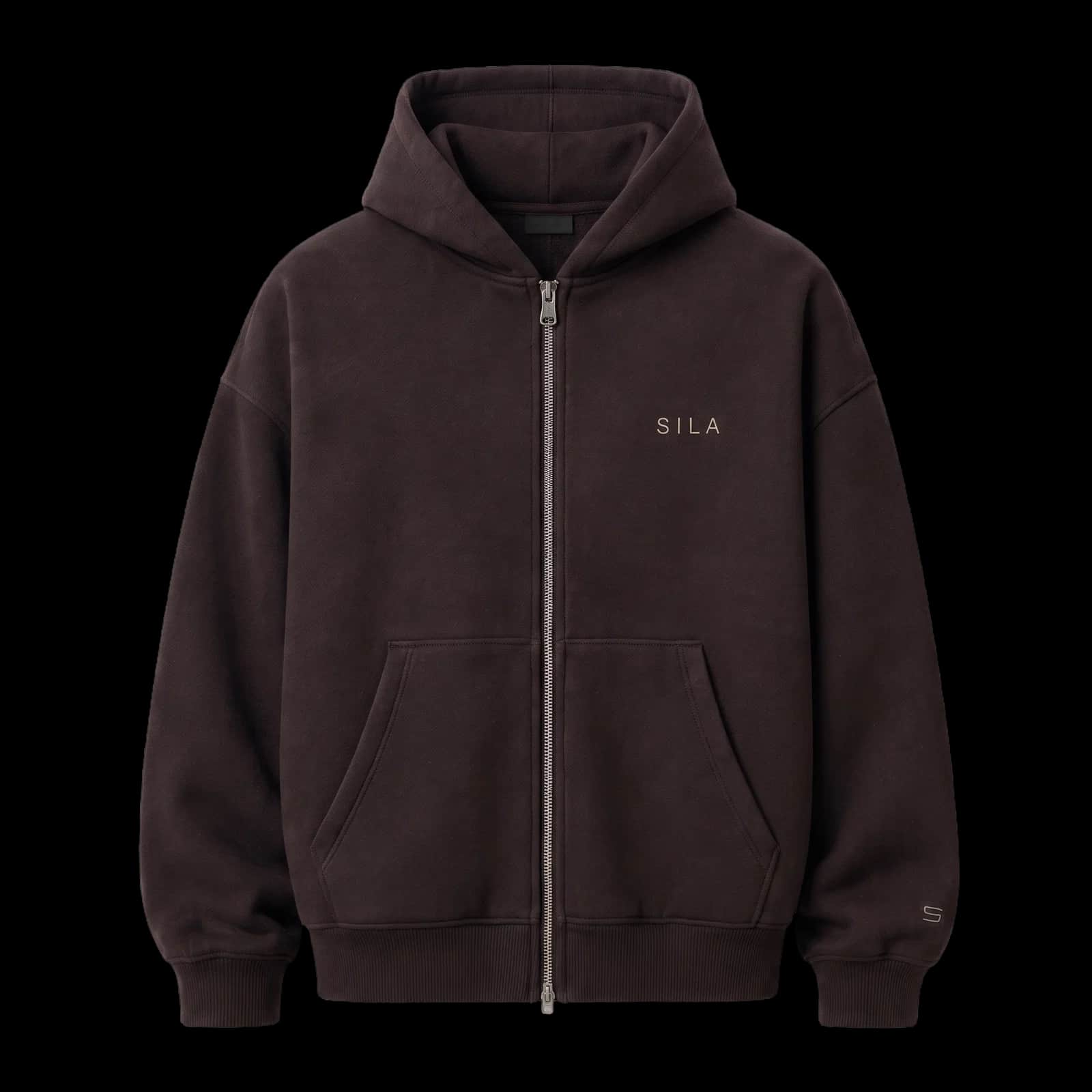 Dark Espresso Heavyweight Zip-Up Hoodie