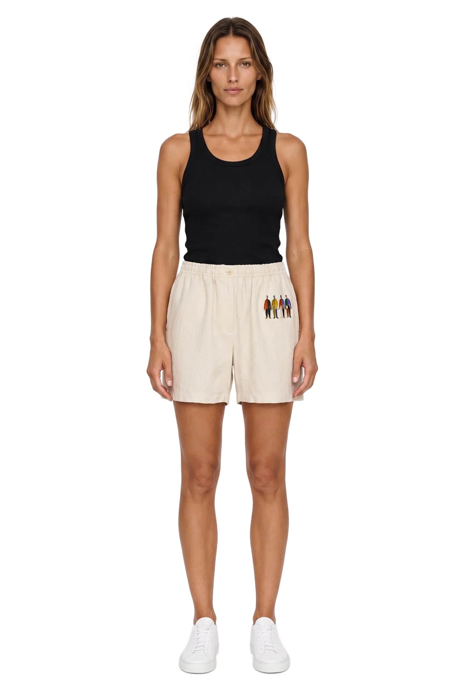 Malevich Cream Shorts