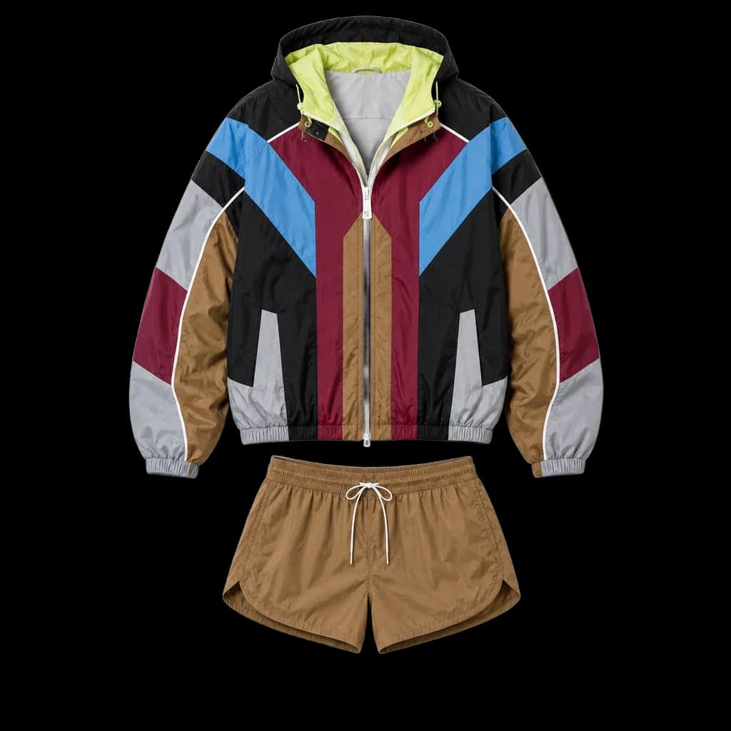 Color-Blocked Hooded Jacket