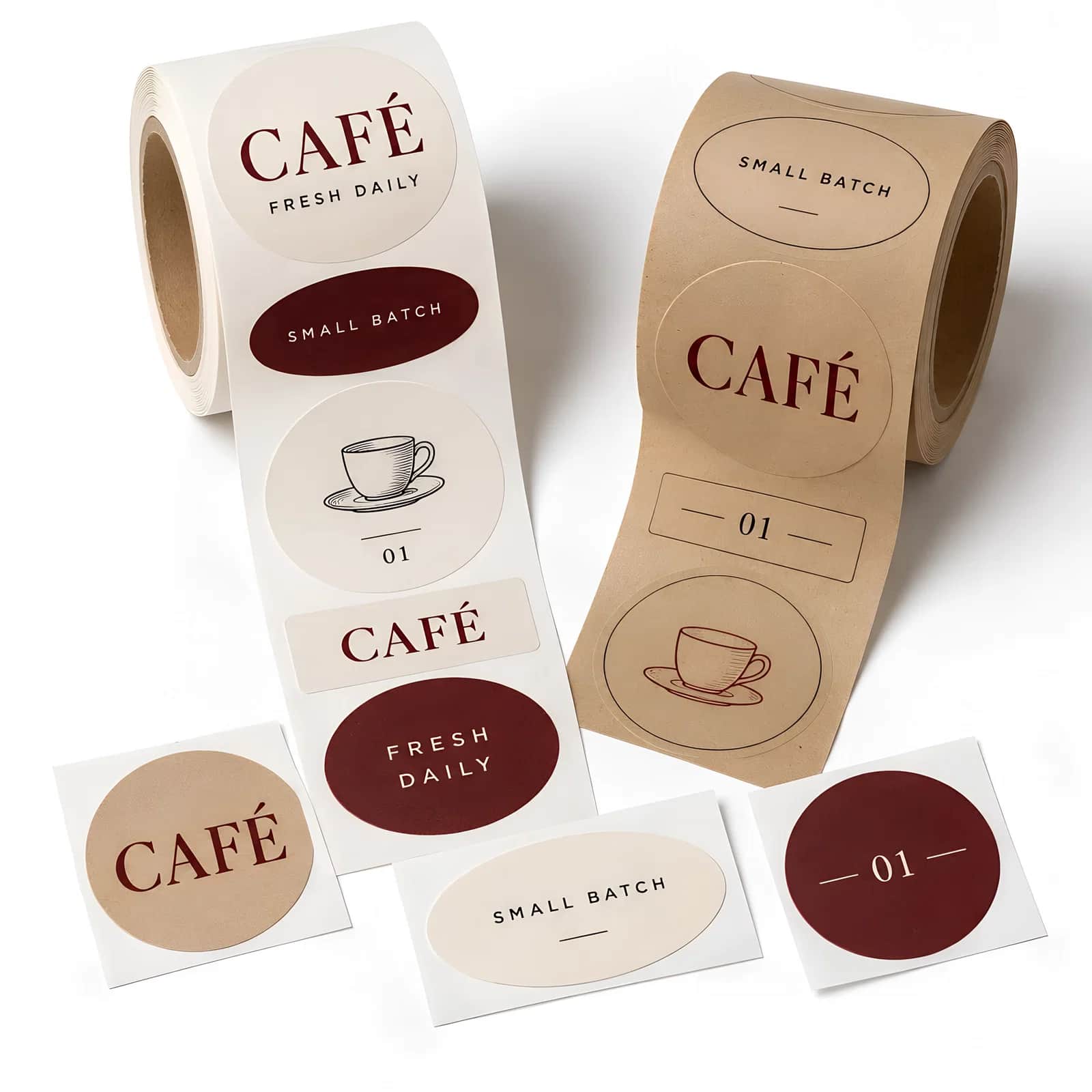 Café Kraft Label Roll
