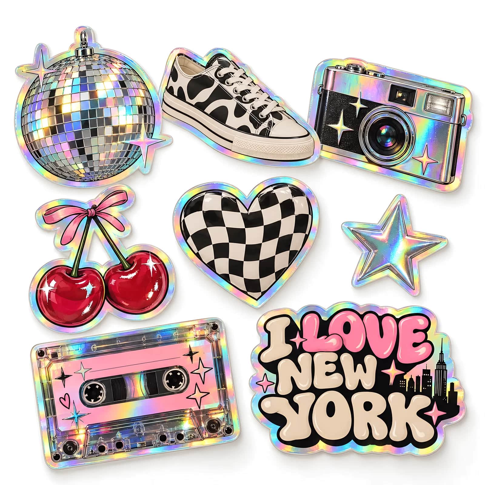 Holographic Y2K Stickers