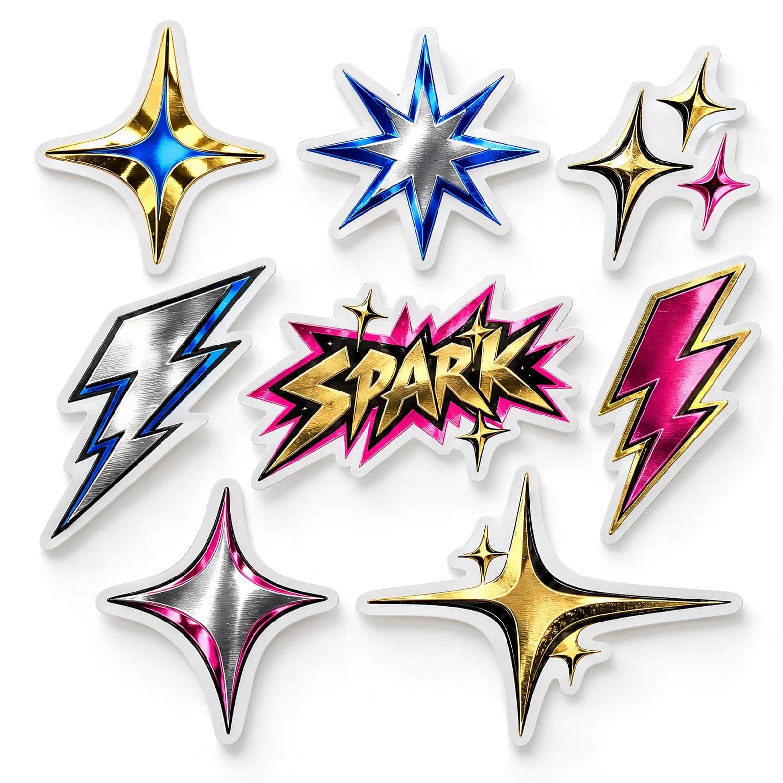 Sparkle & Lightning Stickers