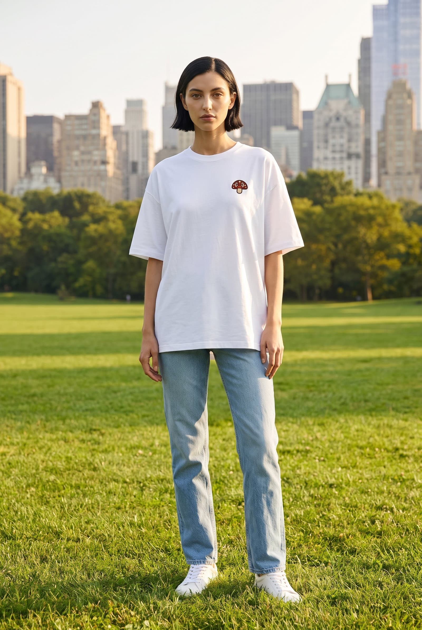 Mushroom Embroidered T-Shirt