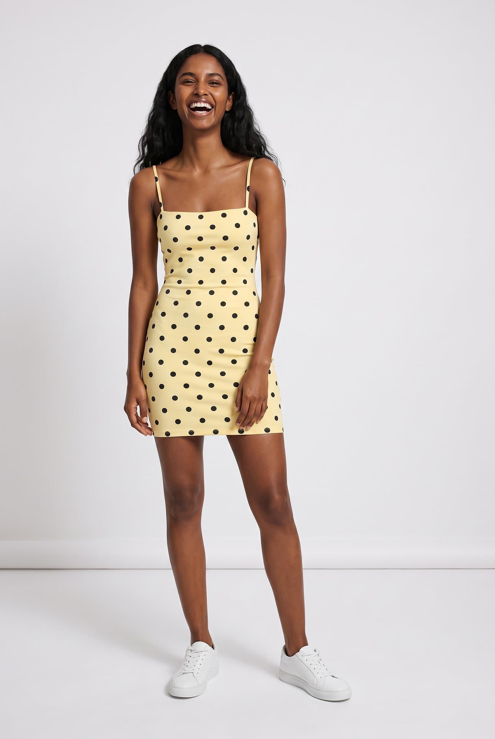 Yellow Polka Dot Slip Dress