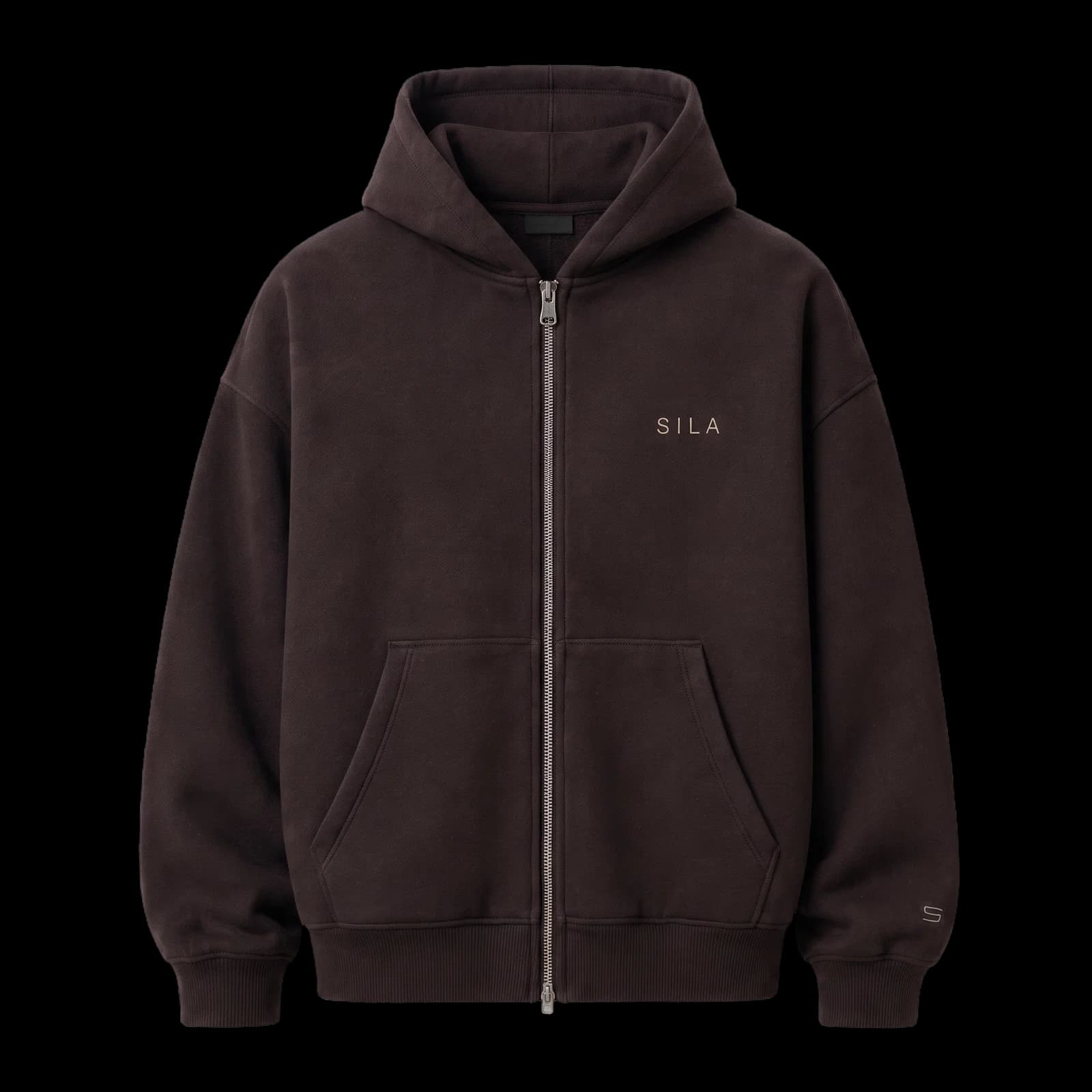 Dark Espresso Heavyweight Zip-Up Hoodie