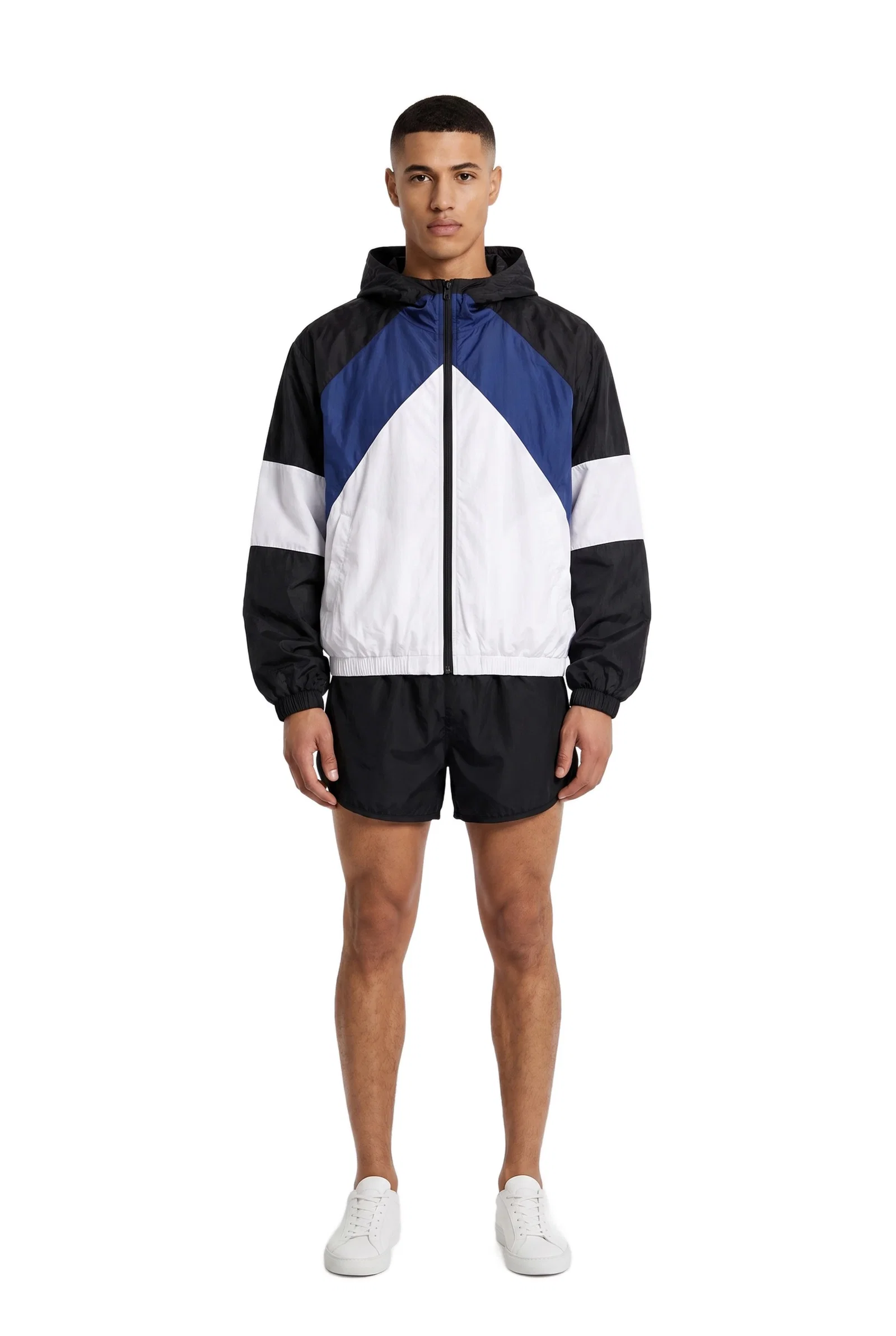 Color-Blocked Windbreaker Tracksuit