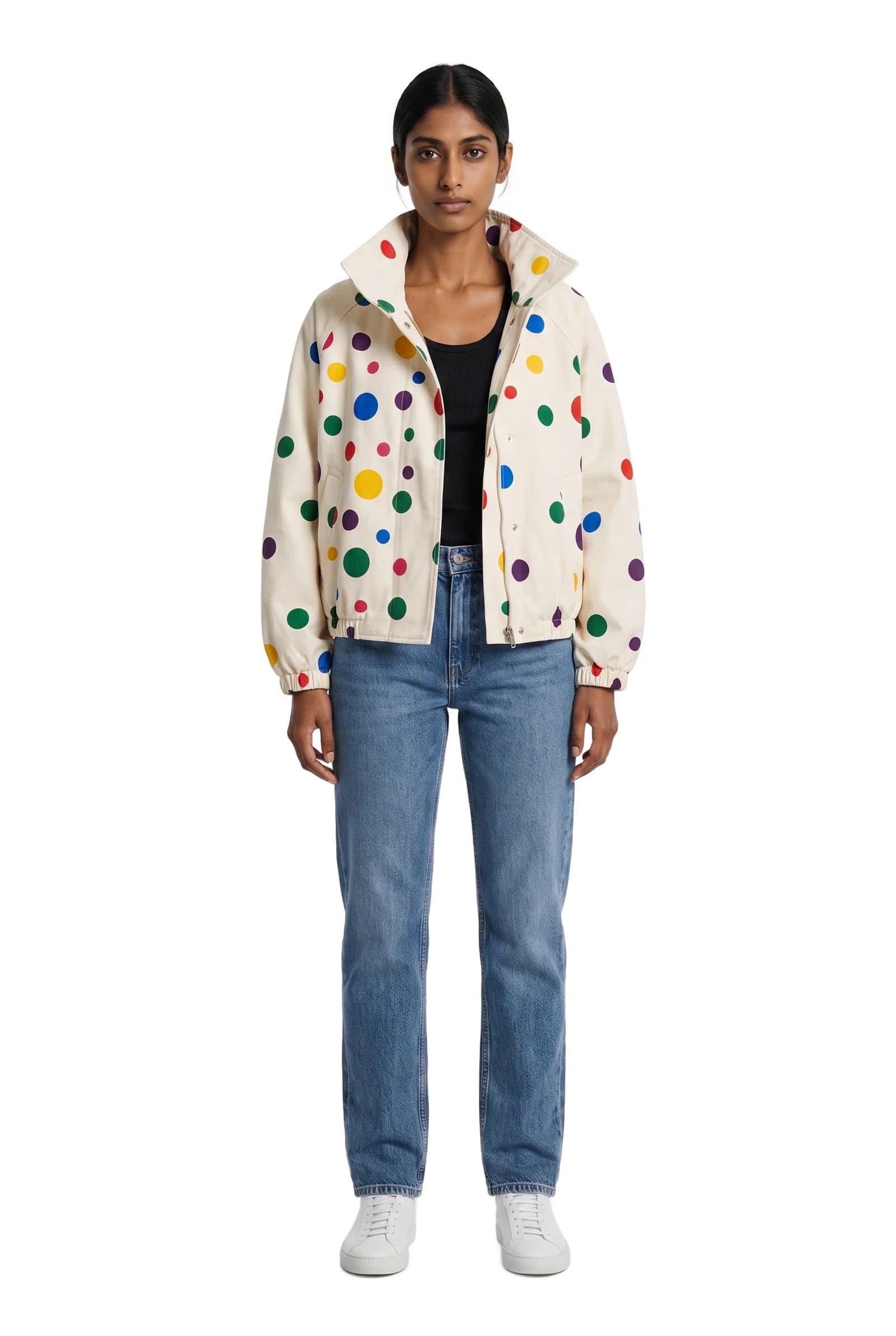 Colorful Polka Dot Bomber