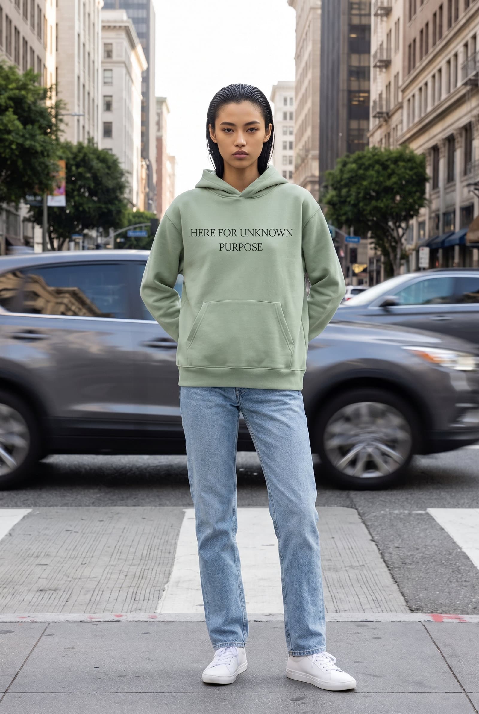 HERE FOR UNKNOWN PURPOSE Hoodie