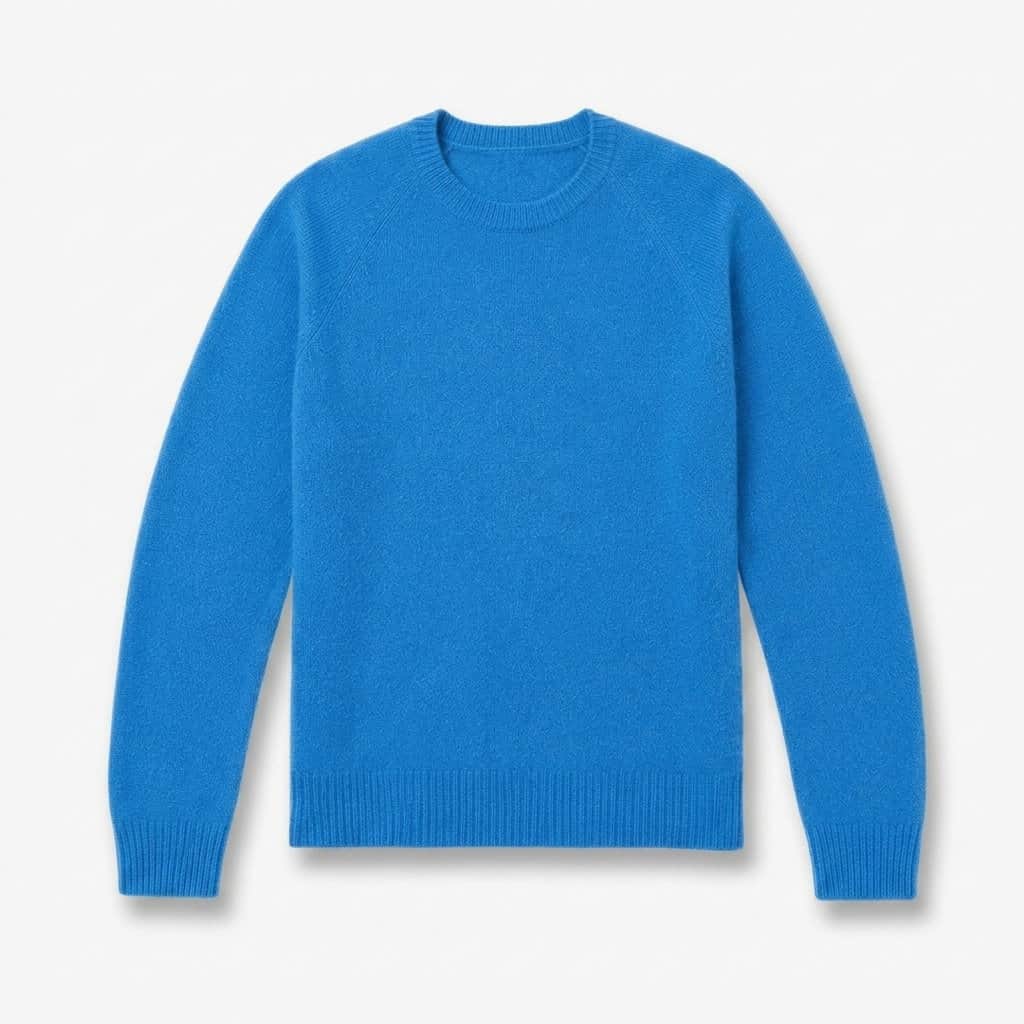 Bright Blue Knit Crewneck Sweater