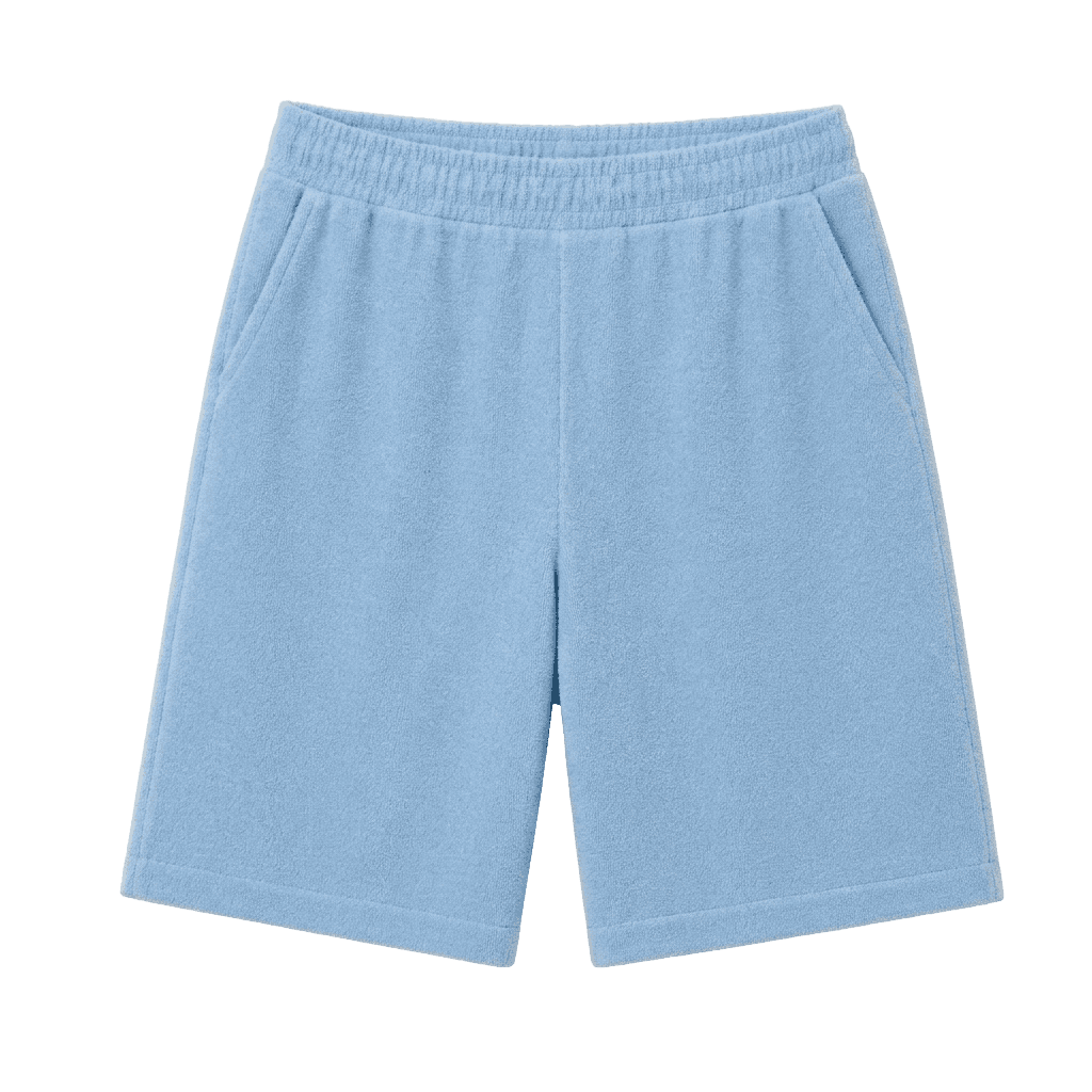 Blue Towelling Shorts