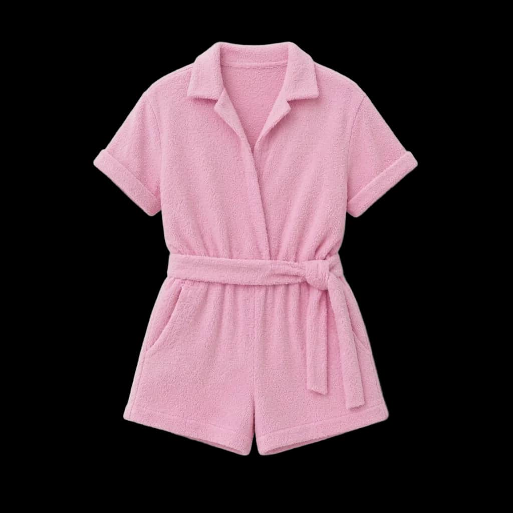 Pink Terry Cloth Romper