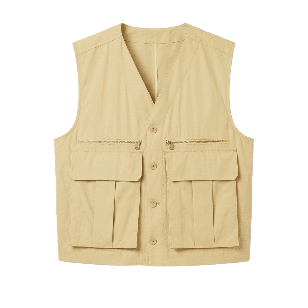 Beige Cargo Vest